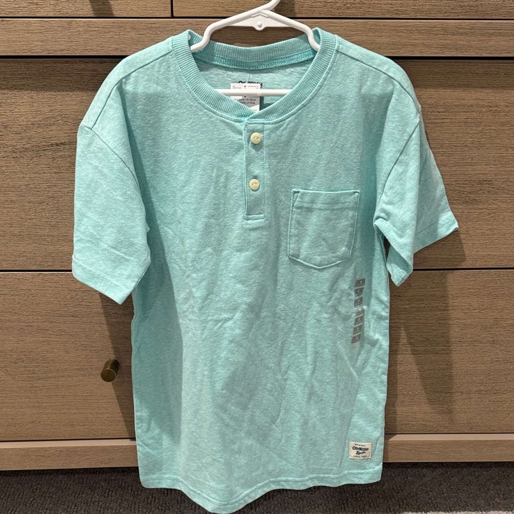 OshKosh B'gosh Aqua Henley Shirt